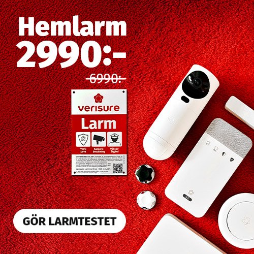 4 000 kr rabatt på Verisure hemlarm med GuardVision kamera