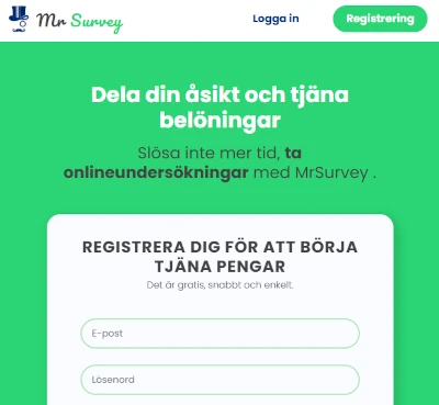 Belönas av MrSurvey för att dela dina åsikter