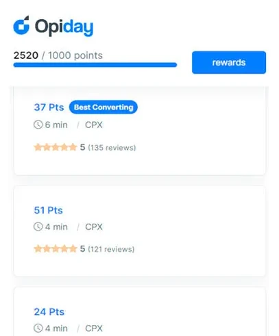 Tjäna upp till 83 kr per enkät hos Opiday