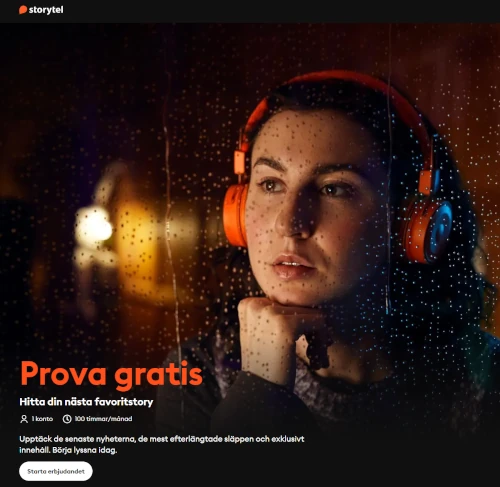 Prova Storytel helt gratis i 45 dagar och 100 timmar