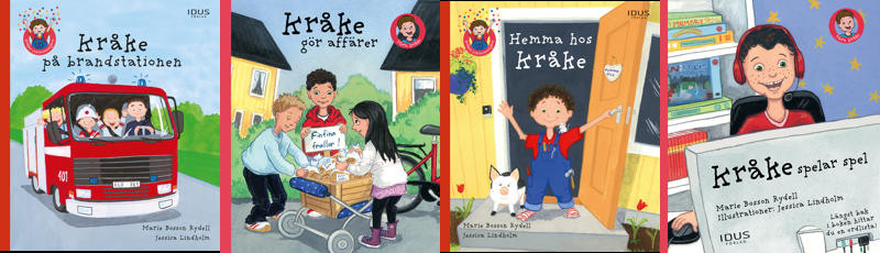 4 av böckerna om Kråke